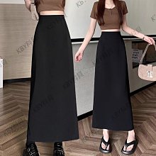 黑色半身裙女2024新款夏季薄款冰絲緞面醋酸半裙垂感顯瘦魚尾裙子-kby科貝 歷史價格詳細信息