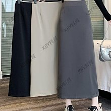 后開叉雪紡西裝半身裙女夏季高腰A字一步長裙修身顯瘦直筒包臀裙-kby科貝 歷史價格詳細信息