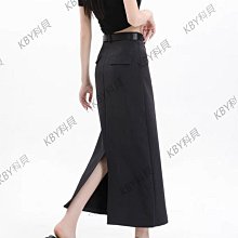 黑色半身裙女直筒長裙包臀裙春款2024新款高腰中長款A字裙裙子夏-KBY科貝 歷史價格詳細信息