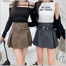 秋冬新款PU皮亮面暗黑系百褶裙迷你超短裙怪味少女街頭半身裙~超美服飾 歷史價格詳細信息