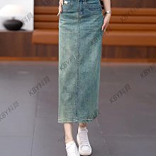 半身裙 牛仔裙 牛仔長裙 牛仔半身裙女2024夏季新款大尺碼胖mm學生高腰短裙子顯瘦包臀a字裙 歷史價格詳細信息