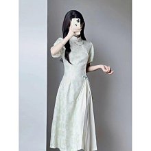 短袖旗袍 旗袍洋裝 改良旗袍 新中式少女旗袍夏季新款2024改良版日常年輕款國風碎花連衣裙學生649 LS004 歷史價格詳細信息