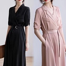 紅色西裝洋裝女v領百褶短裙子年會禮服收腰顯瘦氣質裙早秋新款女神必備-名流旗艦 歷史價格詳細信息