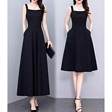 赫本風黑色吊帶連衣裙女夏季新款設計感小眾感收腰無袖中長裙 歷史價格詳細信息