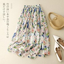 棉麻半身裙 A字裙 及膝裙 大碼女裝夏仿亞麻復古半身裙女夏中長款高腰a字顯瘦文藝氣質SS001 歷史價格詳細信息