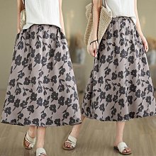半身裙 A字裙 長裙 2024年夏季新款文藝韓版工裝寬松顯瘦減齡半身裙女 BM001 歷史價格詳細信息