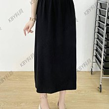 黑色半身裙女2024新款夏季薄款冰絲緞面醋酸半裙垂感顯瘦魚尾裙子-kby科貝 歷史價格詳細信息