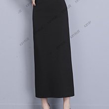 黑色一步裙半身裙女中長款夏季薄款2024新款高腰半裙后開叉直筒裙-KBY科貝 歷史價格詳細信息