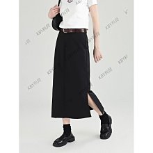 高腰開衩半身裙女春夏新款復古顯瘦a字一步半身裙子9681 歷史價格詳細信息