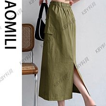 軍綠色美式工裝半身裙女夏季2024新款小個子抽繩高腰顯瘦a字短裙-兔兔兔兔 歷史價格詳細信息
