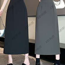 黑色半身裙女2024新款夏季薄款冰絲緞面醋酸半裙垂感顯瘦魚尾裙子-kby科貝 歷史價格詳細信息