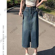 半身裙 牛仔裙 牛仔長裙 牛仔半身裙女2024夏季新款大尺碼胖mm學生高腰短裙子顯瘦包臀a字裙 歷史價格詳細信息