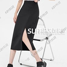 西裝 高腰 a字 半身裙 2024 新款 中長款 黑色 裙子 女 夏季 小個子 開叉 收腰 歷史價格詳細信息
