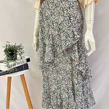 綠色碎花雪紡半身裙女2024新款夏季抽褶魚尾包臀裙設計感冰絲裙子-KBY科貝 歷史價格詳細信息