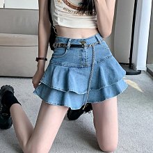 辣妹毛邊美式複古牛仔半身裙女裙子設計感高腰顯瘦包臀短裙子 歷史價格詳細信息