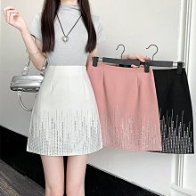 韓版遮胯簡約大尺碼顯瘦短裙高腰牛仔200斤女半身裙a字裙夏季 歷史價格詳細信息