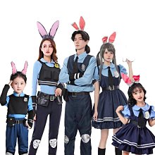 兔子警官cosplay萬聖節 瘋狂動物城 cos角色扮演 男女親子 朱迪兔子警官 情侶舞扮演 洛麗塔女童 大人尼克狐貍 歷史價格詳細信息
