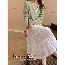VENESSA~ 法單 SD 秋款 簡單好搭配 優雅氣質鏤空緹花 A字裙大傘擺 女の中長過膝針織裙 傘裙 四色 (L546) 歷史價格詳細信息