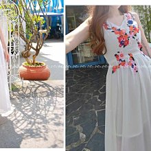 §§§ aMOre §§§ 浪漫唯美立體禮物造型領圍 白色泡泡公主袖高腰傘裙連身洋裝~超值 追加 歷史價格詳細信息