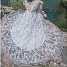 §§§ aMOre §§§ 浪漫唯美立體禮物造型領圍 白色泡泡公主袖高腰傘裙連身洋裝~超值 追加 歷史價格詳細信息