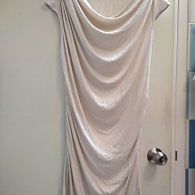 BCBG 深海藍荷葉滾邊100%蠶絲深V削肩洋裝 歷史價格詳細信息