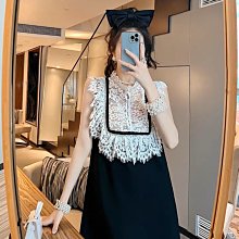 [ ohya梨花 ] =韓國帶回=最新春夏新款名媛設計款杏色/黑色荷葉邊皺摺顯瘦造型連身裙小洋裝 歷史價格詳細信息