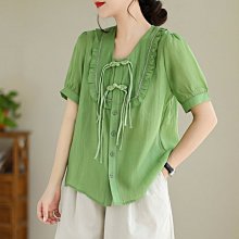 木耳邊天絲襯衫女長袖2024春季新款氣質甜美花朵上衣泡泡袖襯衣 歷史價格詳細信息