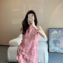 [ ohya梨花 ] =韓國帶回=最新春夏新款名媛設計款杏色/黑色荷葉邊皺摺顯瘦造型連身裙小洋裝 歷史價格詳細信息