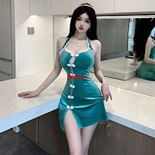 夜店風掛脖裸背深V性感連身裙火辣情趣睡衣內衣女神公主女王少女角色扮演情趣角色服 歷史價格詳細信息