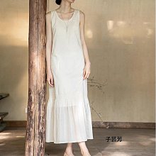 【子芸芳】23夏季純苧麻黑色A擺雙層半身長裙清涼飄逸繫帶半身長裙A字裙 歷史價格詳細信息