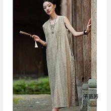 【子芸芳】23夏季純苧麻黑色A擺雙層半身長裙清涼飄逸繫帶半身長裙A字裙 歷史價格詳細信息