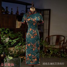 【中長旗袍系列】素雅低開叉無袖 旗袍 禮服 2022夏季新款仿苧麻雙層印花中長款旗袍洋裝 改良少女旗袍 連身裙-时尚女裝 歷史價格詳細信息