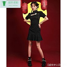 旗袍 尾牙性感旗袍 紅色/黑色 台灣現貨 歷史價格詳細信息