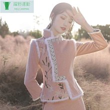 改良旗袍秋冬款 倒大袖毛呢年輕款女秋款高級氣質秋冬古法日常旗袍~躍野好物~ 歷史價格詳細信息