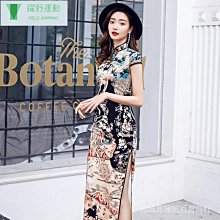 【長旗袍系列】古典民國老上海 旗袍 禮服 2022年秋季新款中國風復古高級氣質改良式旗袍 顯瘦洋裝 旗袍趴-时尚女裝 歷史價格詳細信息