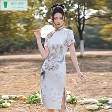 新款國潮改良旗袍 復古服裝 春款春季新款緞面中式上衣女新中式一字盤扣長袖唐裝外套女中國風~微微服飾 歷史價格詳細信息