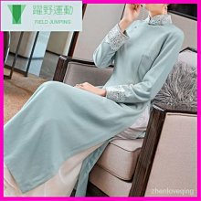 女 旗袍 洋裝 改良版旗袍 毛呢 復古 刺繡年輕款中國風 民國 洋裝 秋 冬 加厚長袖 tFsF~微微服飾 歷史價格詳細信息