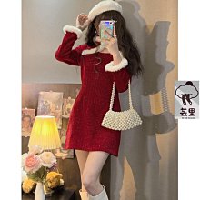 《新年紅》圣誕節氛圍感毛衣女士秋冬新款寬松慵懶風圓領套頭針織衫上衣 歷史價格詳細信息