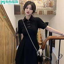 改良旗袍大尺碼洋裝夏裝民族風中國風藝文中式素雅復古改良旗袍裙寬鬆氣質顯瘦薄款棉麻短袖洋裝~梅梅服飾 歷史價格詳細信息