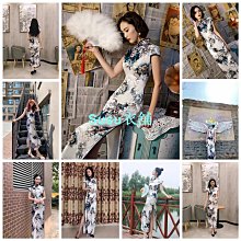 【長旗袍系列】絲綢 古早洋裝 連身裙 旗袍 禮服 伴娘服 2022春夏新款緊身改良長款旗袍洋裝 尾牙 旗袍趴 歷史價格詳細信息