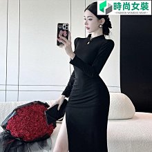 性感辣妹洋裝春性感復古長袖抽繩開叉包臀旗袍洋裝洋裝 戰袍 禮服 風 衣服 穿搭 裝-时尚女裝 價格比較,價格查詢,歷史價格詳細信息
