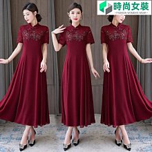 春夏裝 RM4202[胖mm]復古刺繡立領改良旗袍洋裝【2色,L5XL】-时尚女裝 歷史價格詳細信息