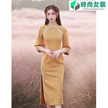 女 旗袍 洋裝 改良旗袍 年輕款少女 秋 冬 新款日常可穿矮個子短版長袖 JyF0~微微服飾 歷史價格詳細信息
