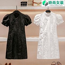 國潮旗袍  改良旗袍洋裝 改良式旗袍洋裝 紅色旗袍年新款年輕款少女春款長袖國潮改良短版潮牌洋裝~時尚女裝 歷史價格詳細信息