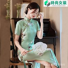 【中長旗袍系列】雙層花羅紅眸 旗袍 洋裝 禮服 三分袖改良式旗袍側八扣晚會中 國風 旗袍趴 尾牙 謝師宴-时尚女裝 歷史價格詳細信息