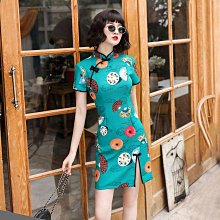 夏 復古 中國風 透氣女裝改良版旗袍連衣裙女夏季新款復古民國風漢元素唐裝大碼a字裙5天內發~豆豆服飾 歷史價格詳細信息