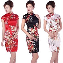 短款改良旗袍新款夏結婚敬酒服性感中式嫁衣修身顯瘦禮儀旗袍~乾乾好物~ 歷史價格詳細信息