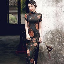 改良旗袍 復古洋裝 禮服 主持 拍照 國風 新中式洋裝 高級精緻小眾設計感緊身包臀改良旗袍長裙夏（滿599元） 歷史價格詳細信息