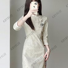 旗袍新款2024新中式改良年輕款少女高端氣質夏季秋冬連衣裙-KBY科貝 歷史價格詳細信息