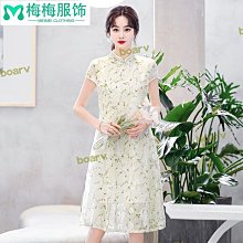 短袖旗袍 旗袍洋裝 改良旗袍 雪紡提花旗袍2024春夏新款復古民國風優雅氣質年輕款少女連衣裙534 LS004 歷史價格詳細信息